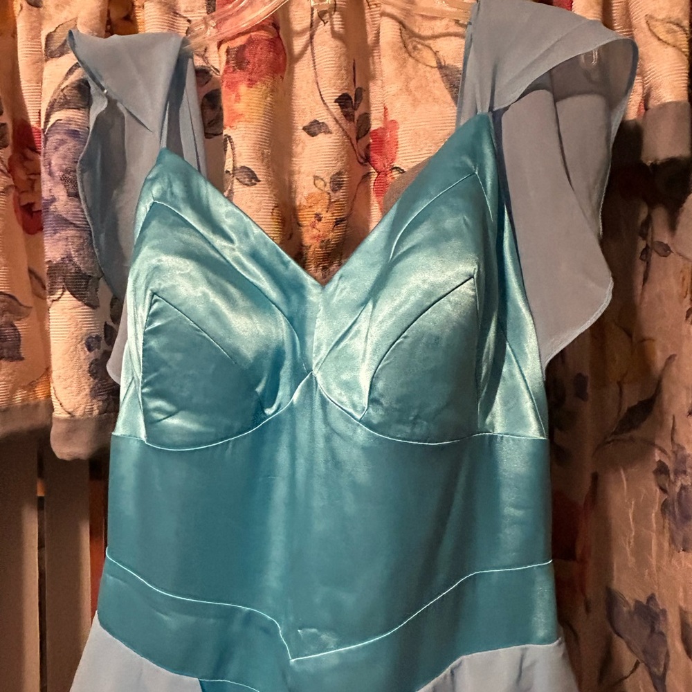 Hermione Granger Yule Ball Elegant Blue Layered Dress Harry Potter - Picture 7 of 8